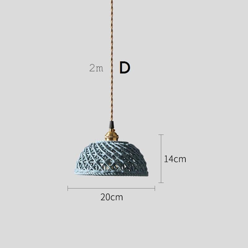 Hanglamp van gevlochten keramiek - 202CPL