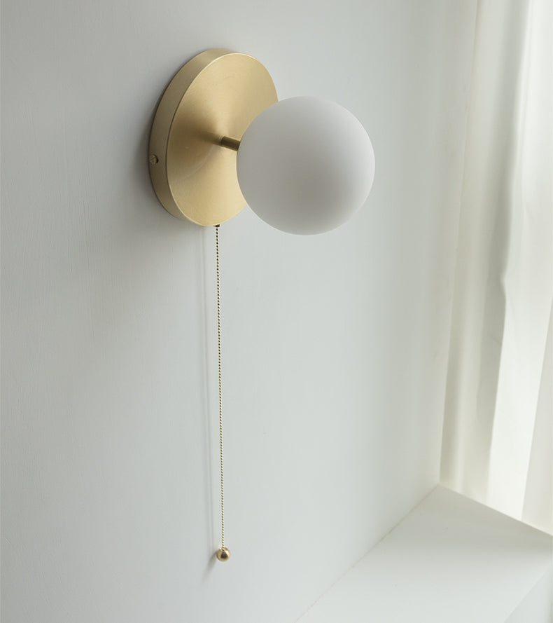 Matglazen bol wandkandelaarlamp - 228GBWL
