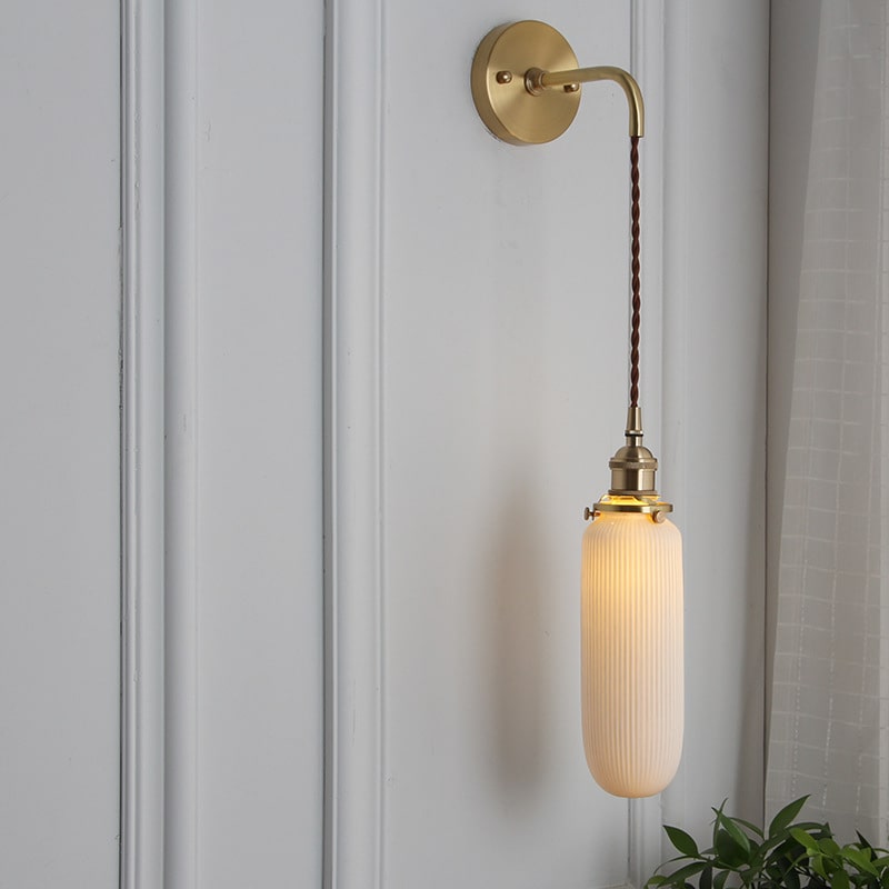 Witte keramische wandlamp - 203ST