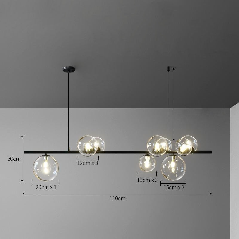 Moderne kroonluchter met heldere wereldbol - 1LCH2