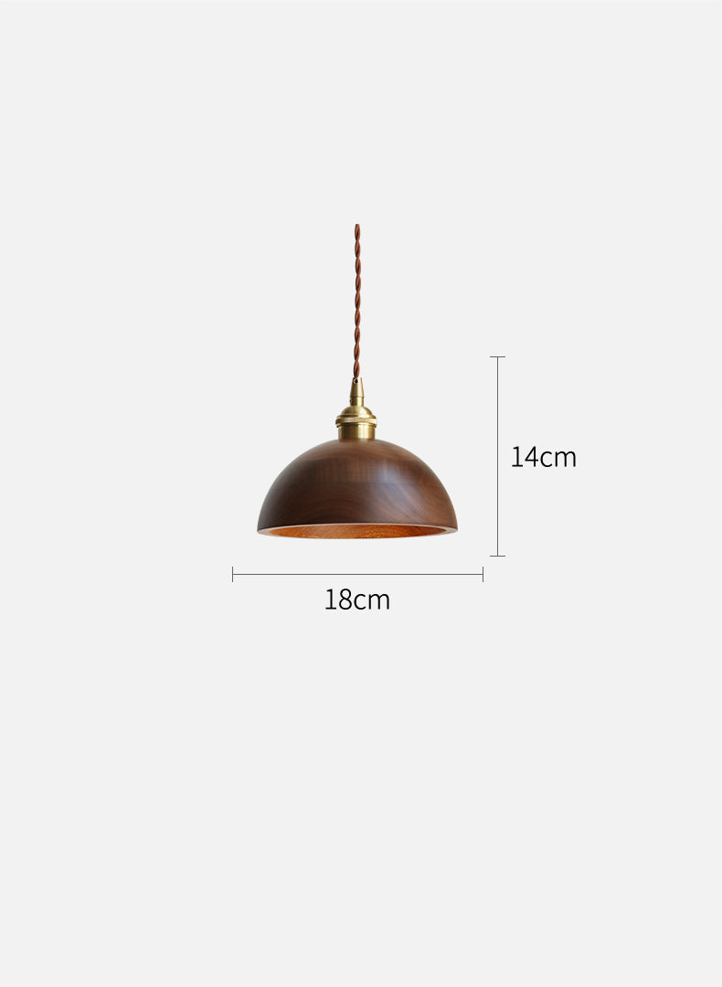Walnoothouten hanglamp - 103WPL
