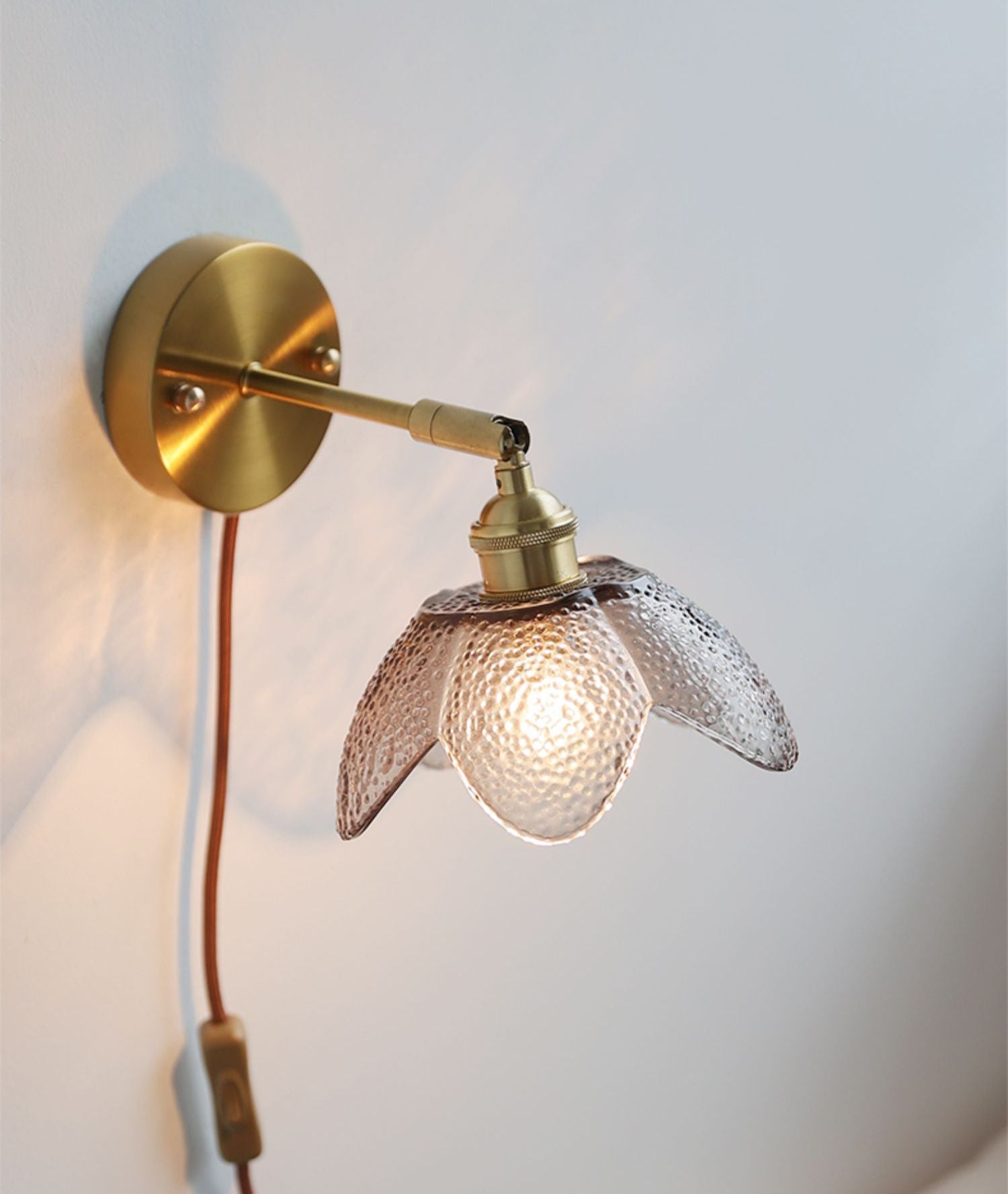 Bloemglas plug-in wandkandelaarlamp - 225GBWL