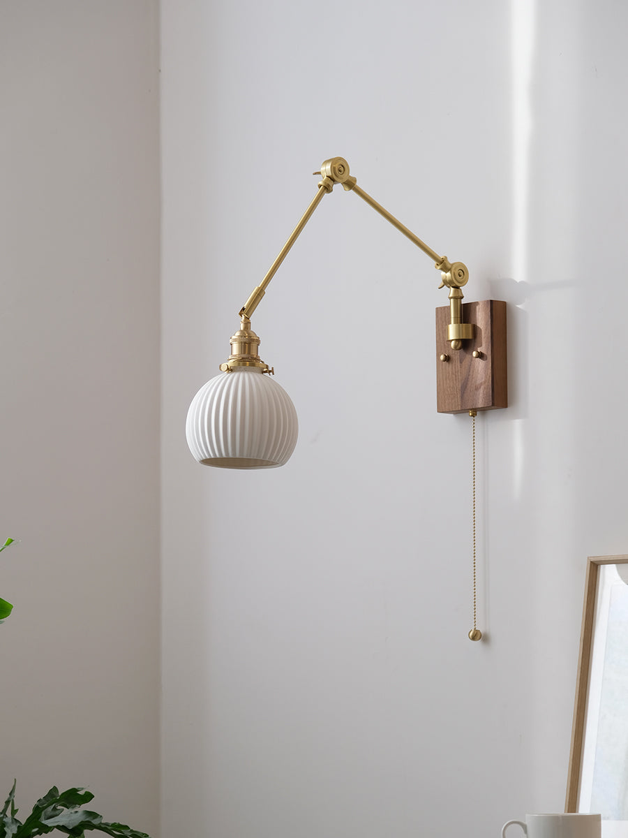 Hout Glas Keramiek Wandlamp - 121WL