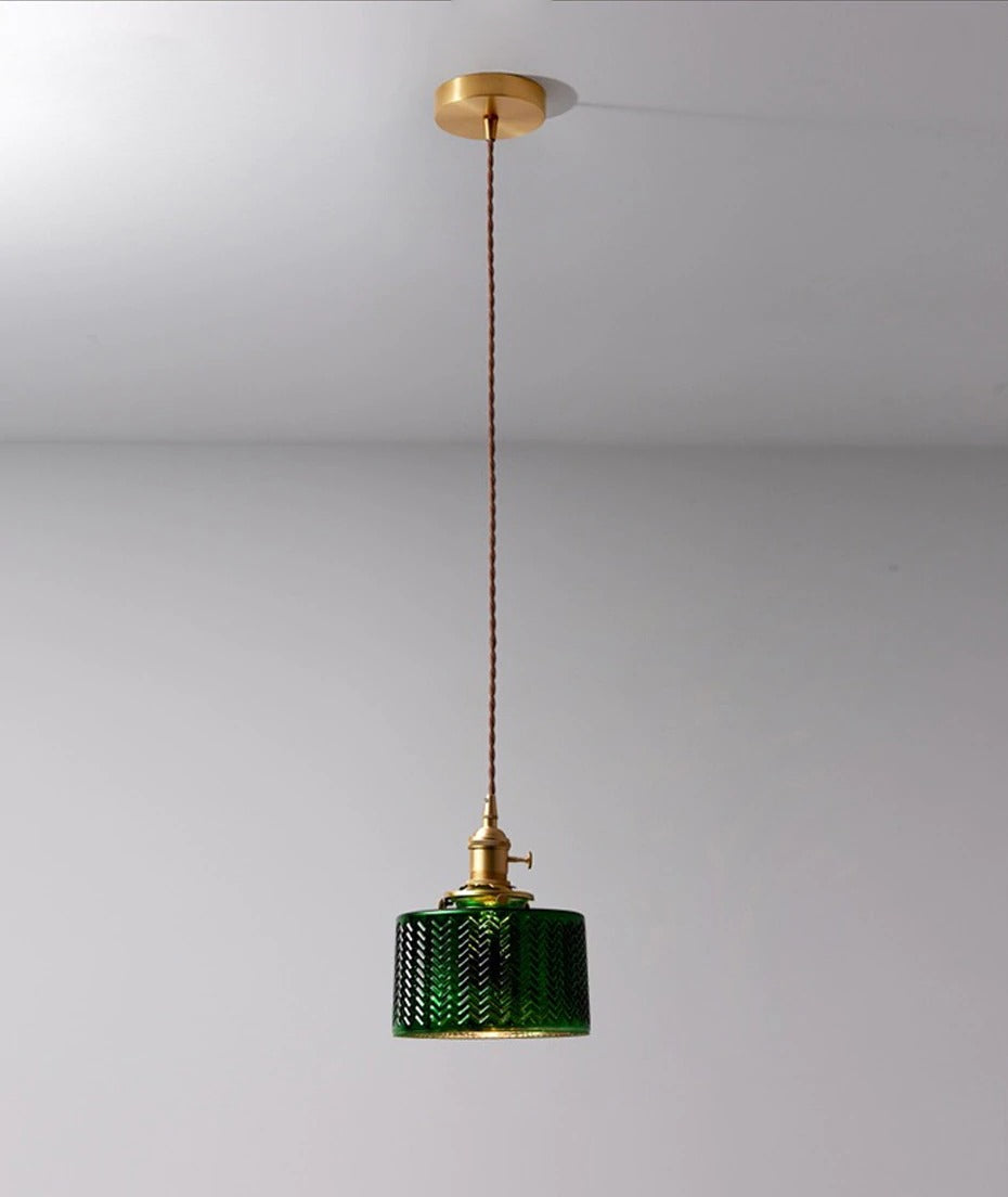 Groen glazen hanglamp - 203GPL