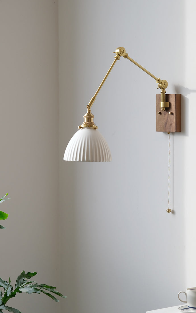 Hout Glas Keramiek Wandlamp - 121WL