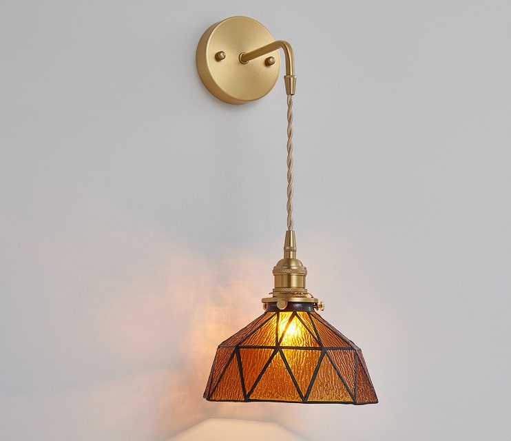 Moza&iuml;ek glazen wandlamp - 201GWL