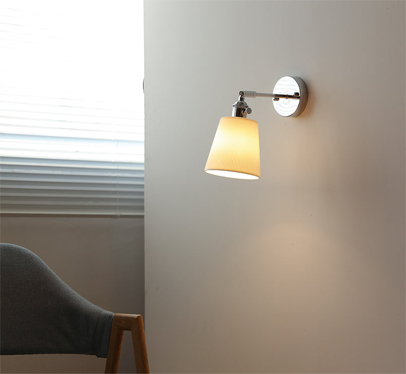 Witte keramische zilveren wandlamp - 205SST