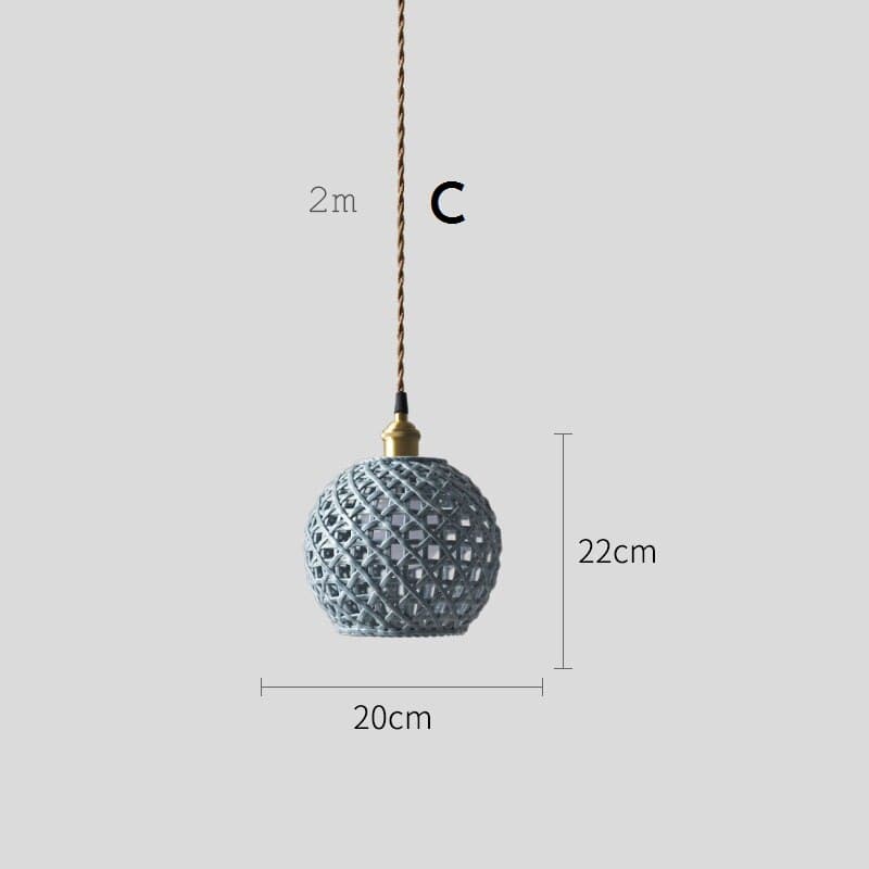 Hanglamp van gevlochten keramiek - 202CPL