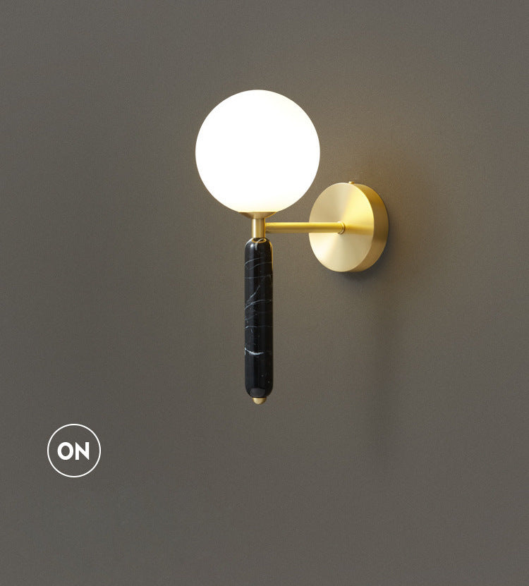 Marmeren messing wandkandelaar - 207MWL