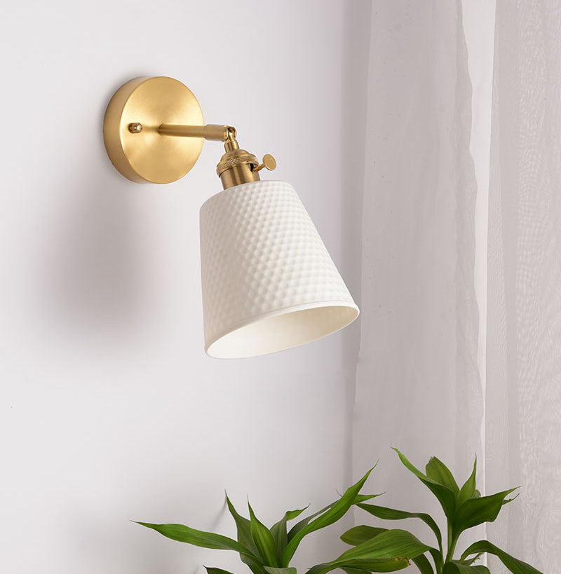 Witte keramische wandlamp - 211ST