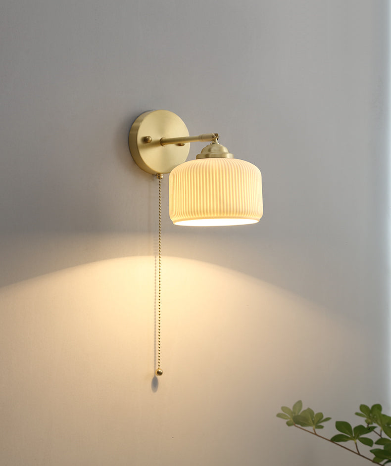 Witte keramische wandlamp - 205ST