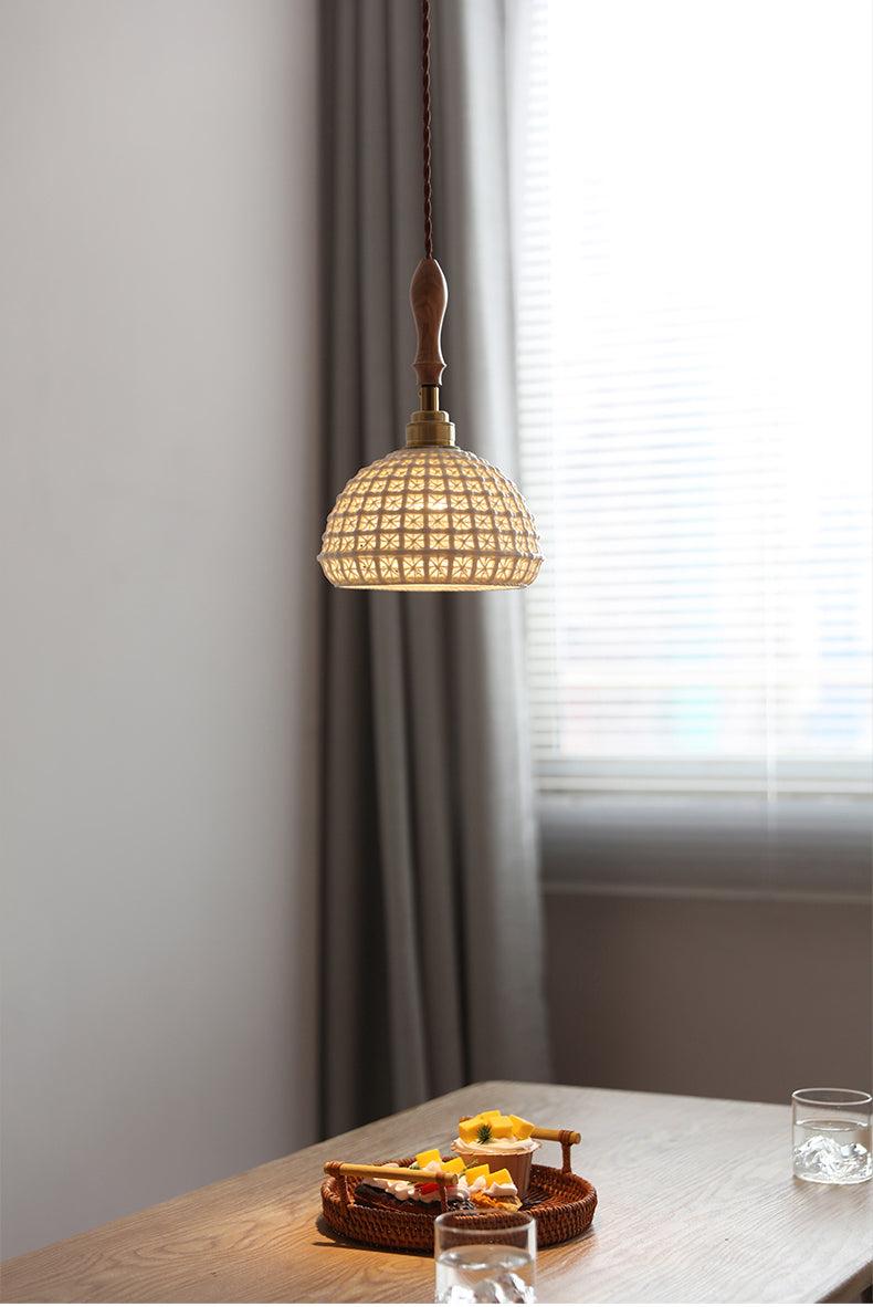 Hanglamp van gevlochten keramiek - 204CPL