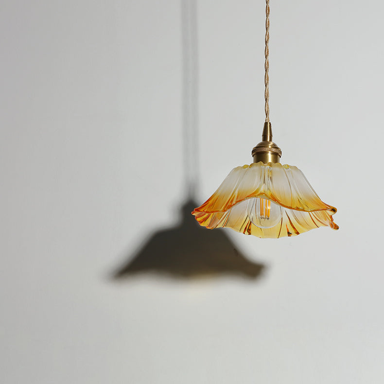Glazen hanglamp bloem - 211GPL