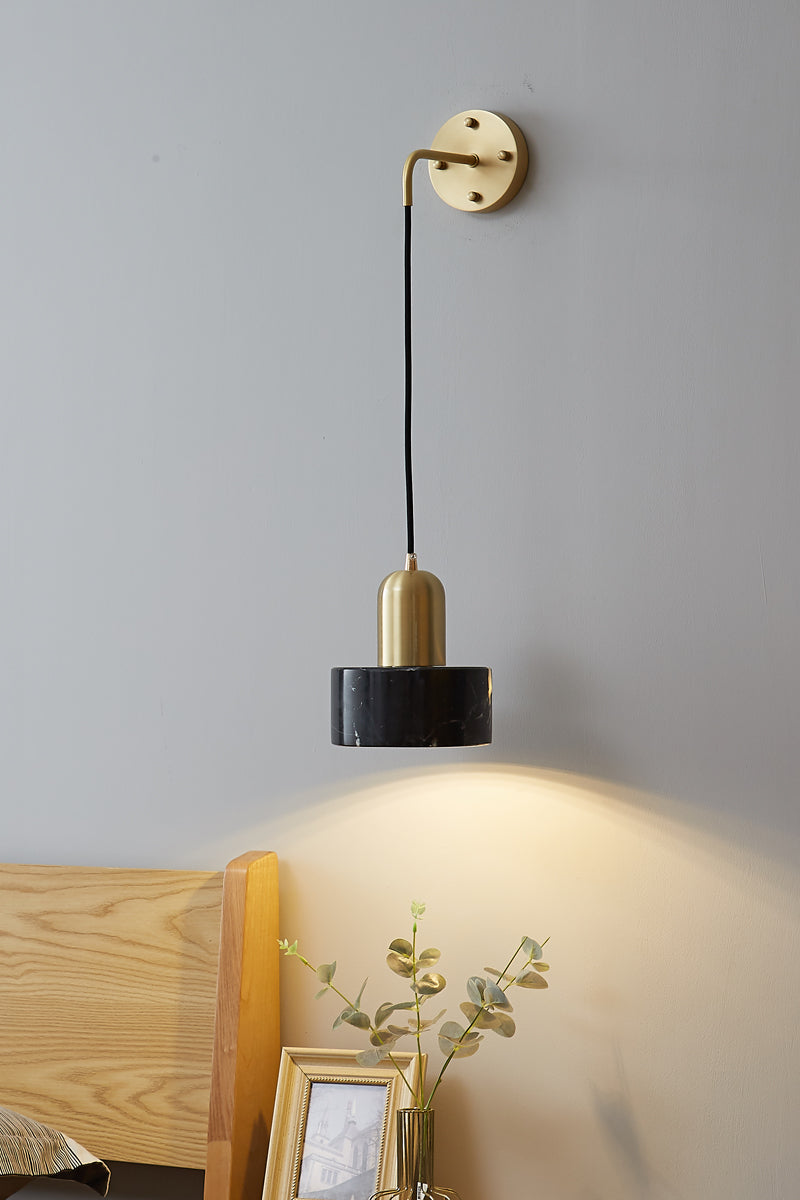 Marmeren Messing Wandlamp - 205MWL