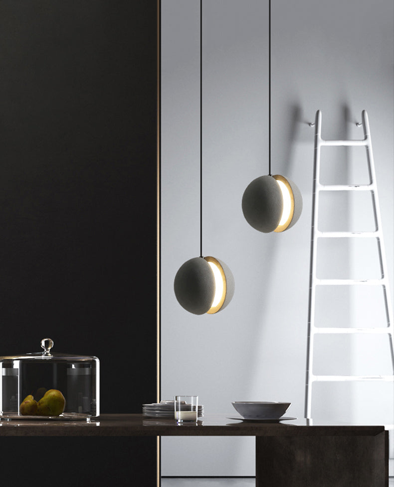 Grijze Globe Cement Hanglamp - 110CM