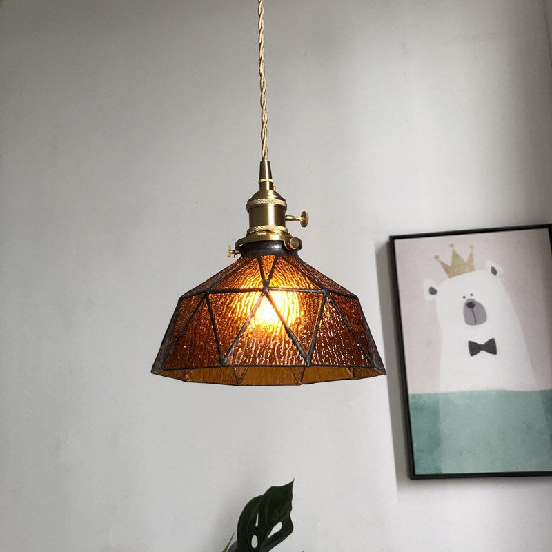 Tiffany hanglamp van gebrandschilderd glas - 221GPL