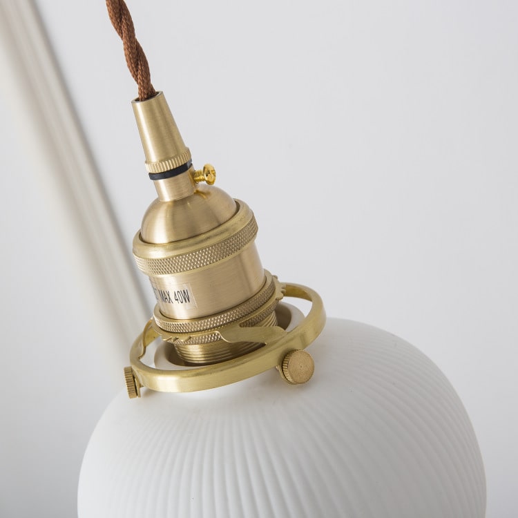 Lampada a sospensione in ceramica scanalata - 111PL
