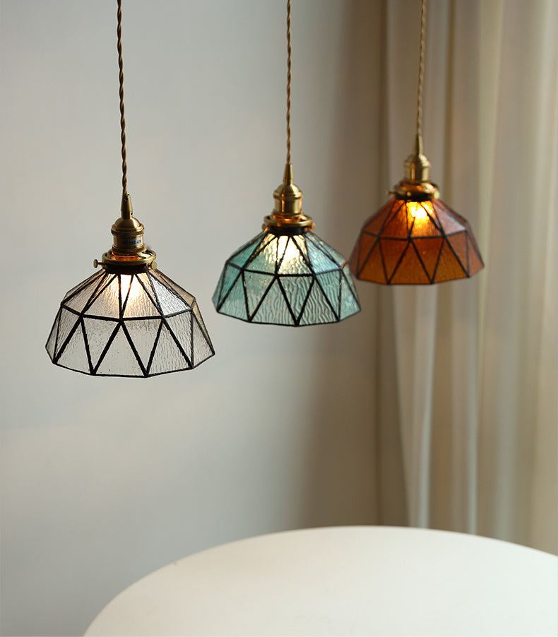 Hanglamp van kunst-gebrandschilderd glas - 209GPL