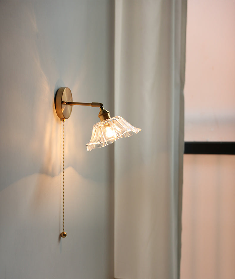 Glazen Messing Wandlamp - 205GBWL
