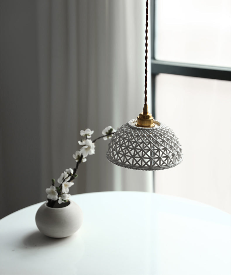 Hanglamp van gevlochten keramiek - 203CPL