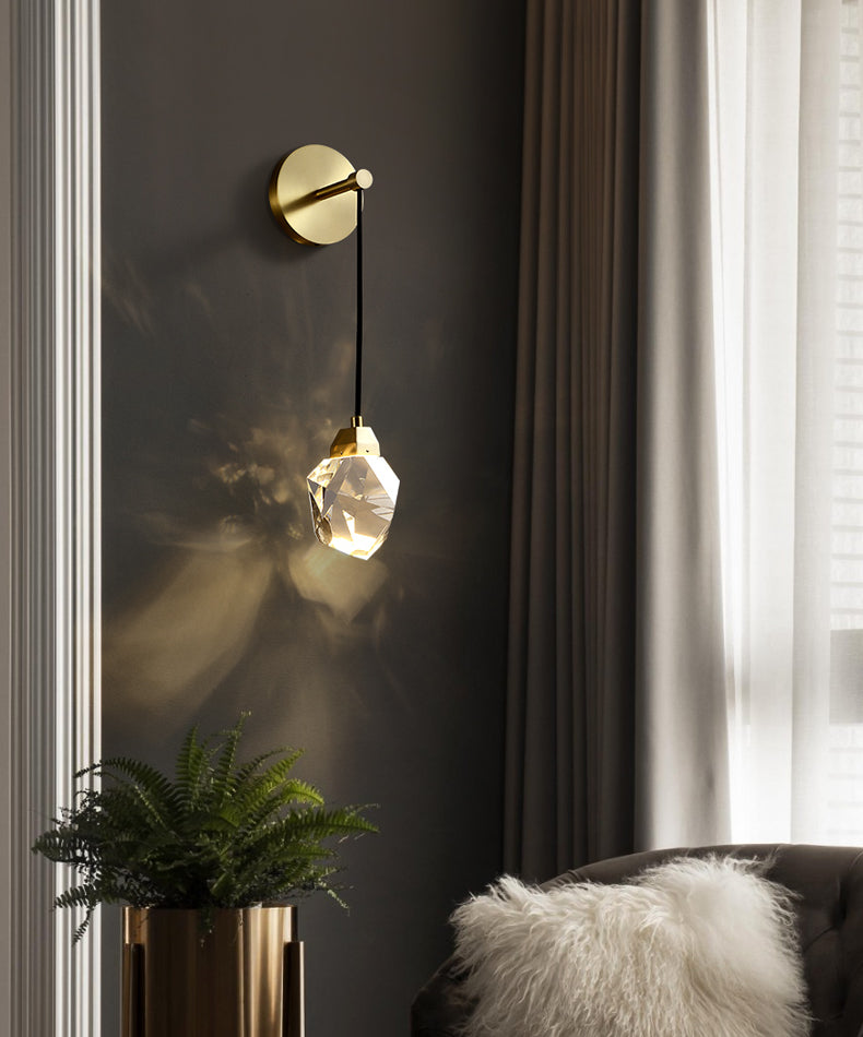 Kristal Messing Wandlamp - 101CRL