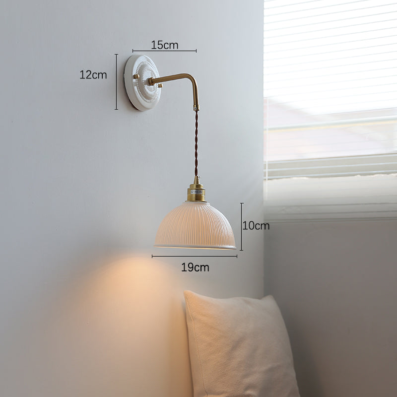 Keramische Dome Shade Wandlamp - 107CWP
