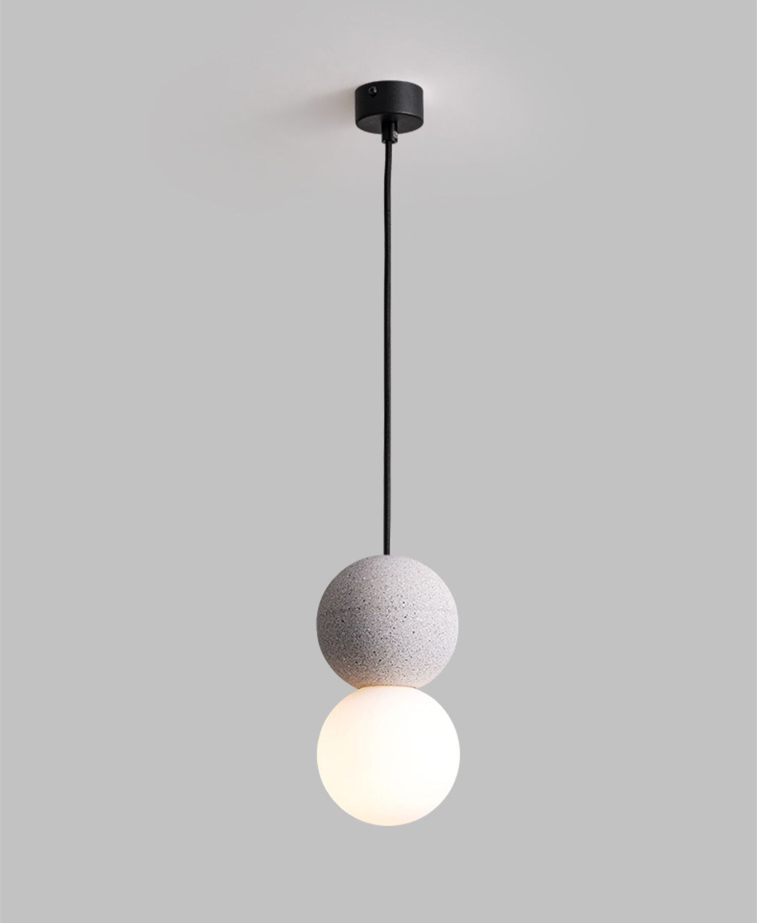 Grijze Globe Cement Hanglamp - 111CM