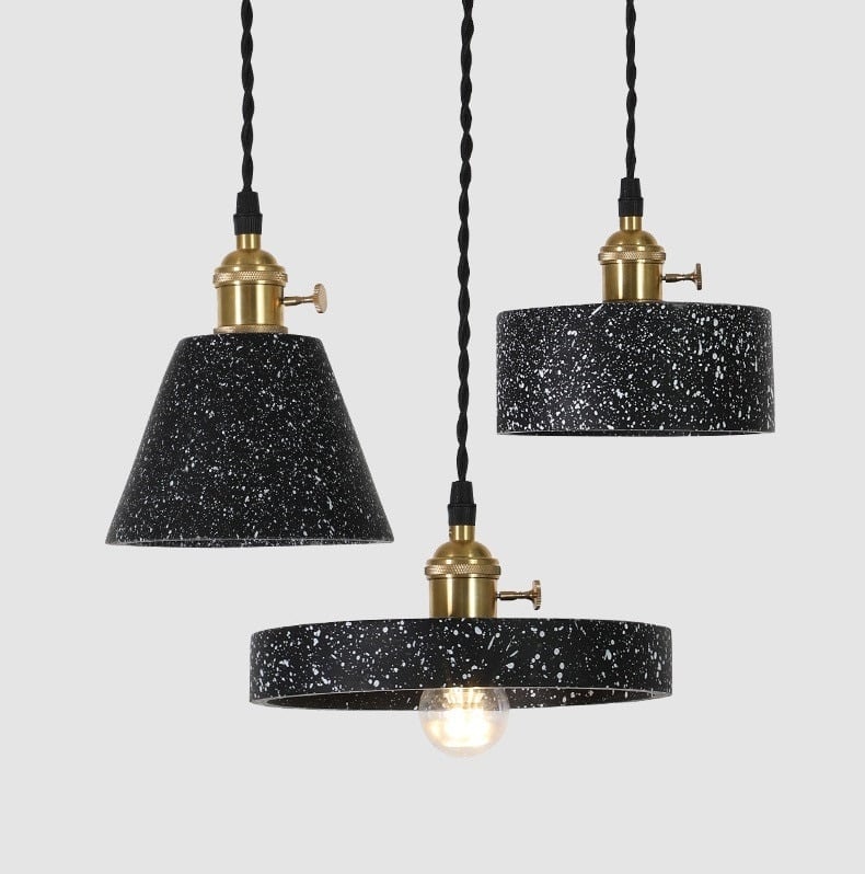 Zwarte Cement Hanglamp - 106CM