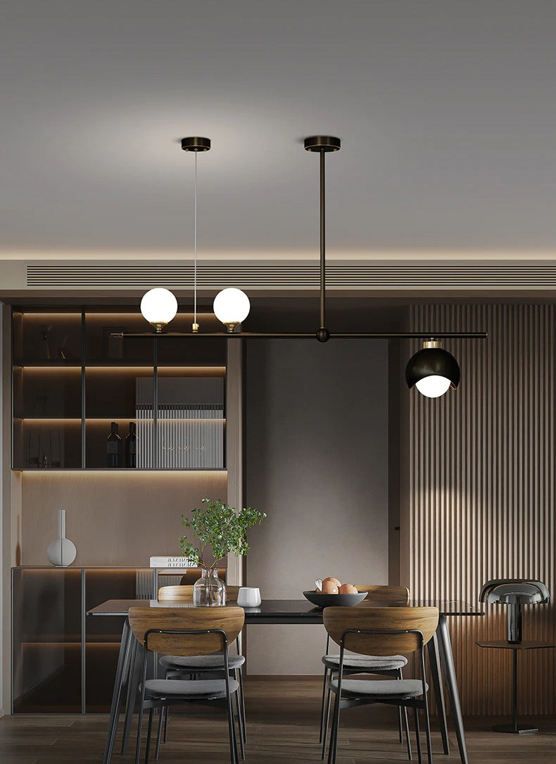 Moderne kroonluchter met matte bollen - 1CH7