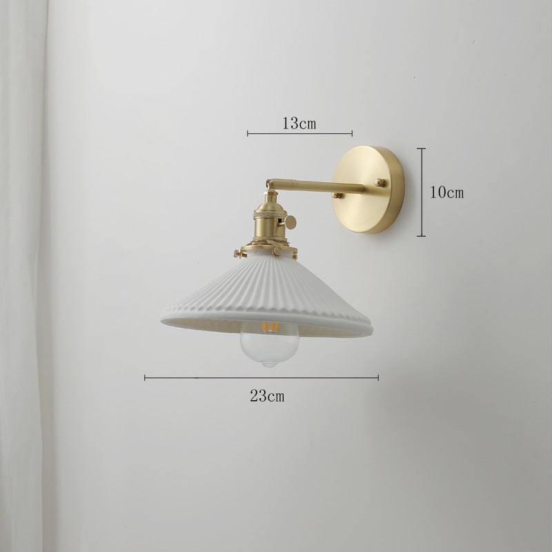 Witte keramische wandlamp - 207ST