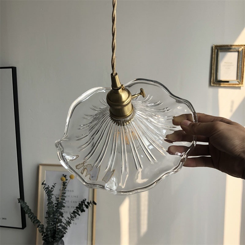 Glazen hanglamp bloem - 224GPL
