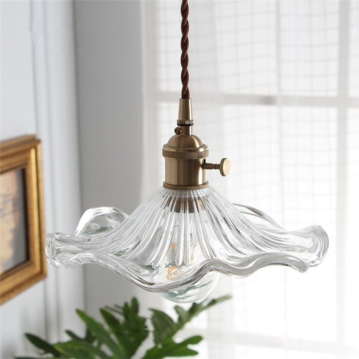Glazen hanglamp bloem - 224GPL