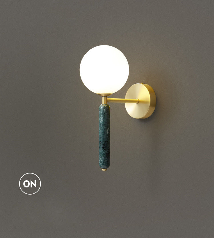 Marmeren messing wandkandelaar - 207MWL