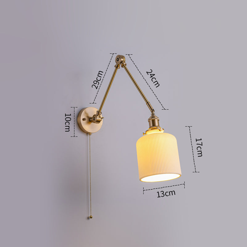 Witte keramische wandlamp - 213ST