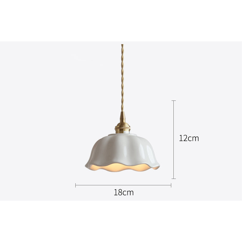 Bloem Keramiek Messing Hanglamp - 108PL