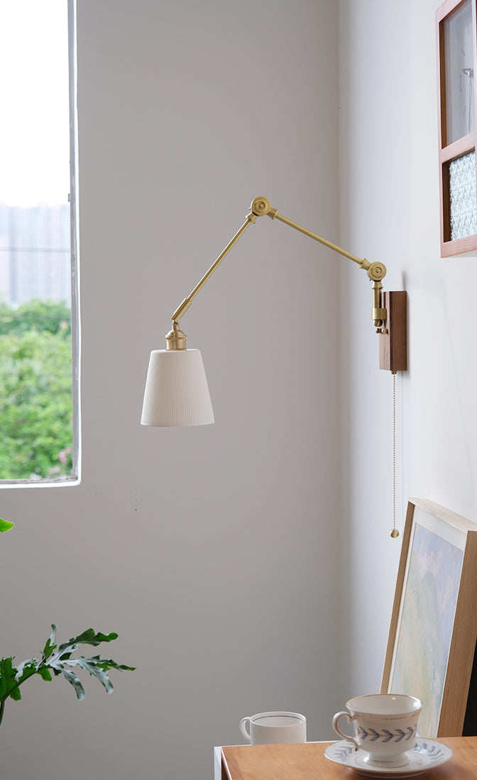 Hout Glas Keramiek Wandlamp - 122WL
