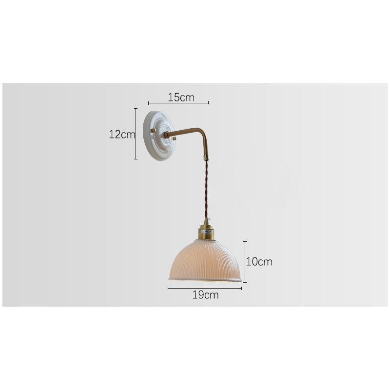 Keramische Dome Shade Wandlamp - 107CWP