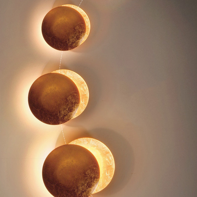 Goud ijzeren Luna wandlamp - 200MWL