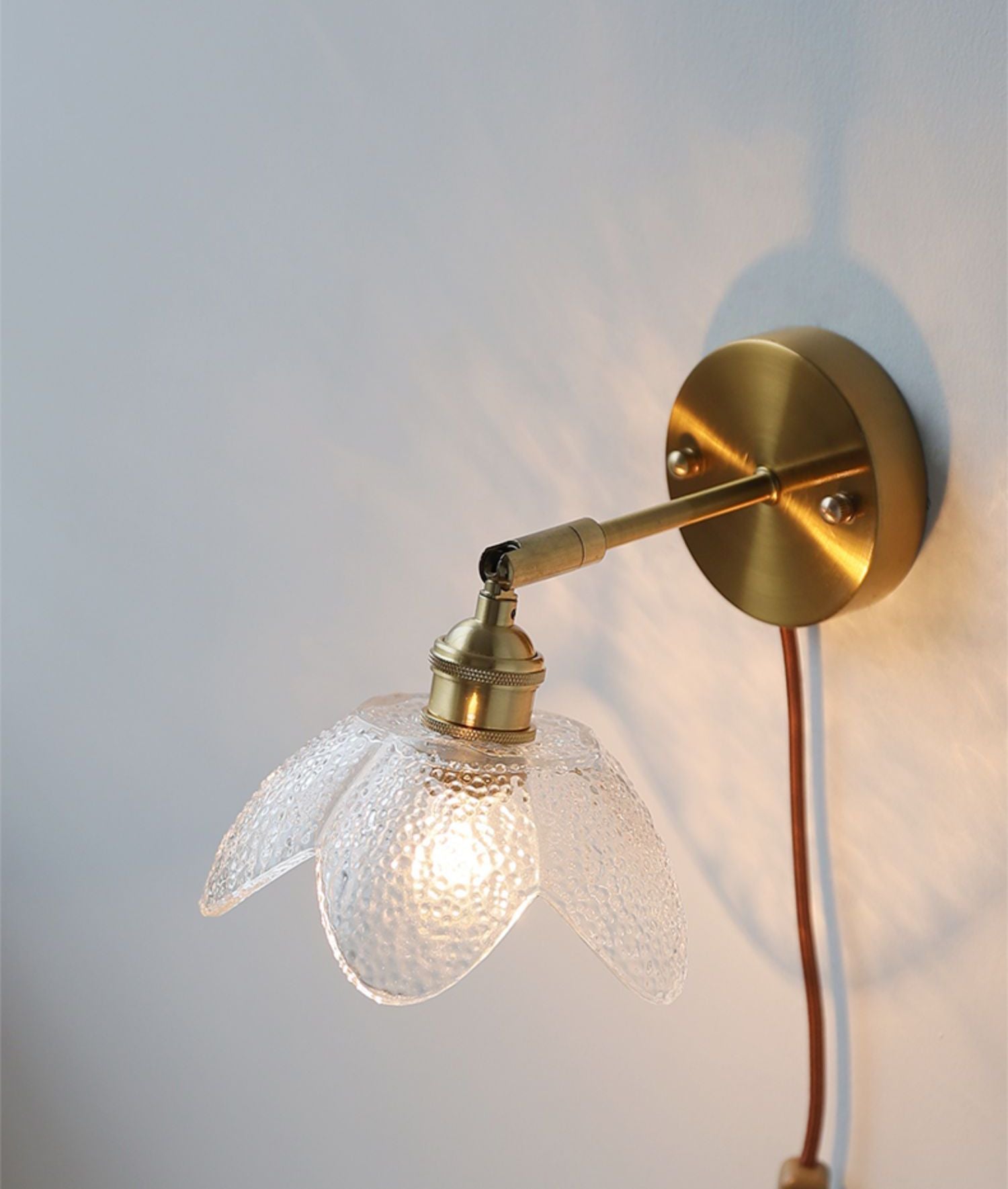 Bloemglas plug-in wandkandelaarlamp - 225GBWL