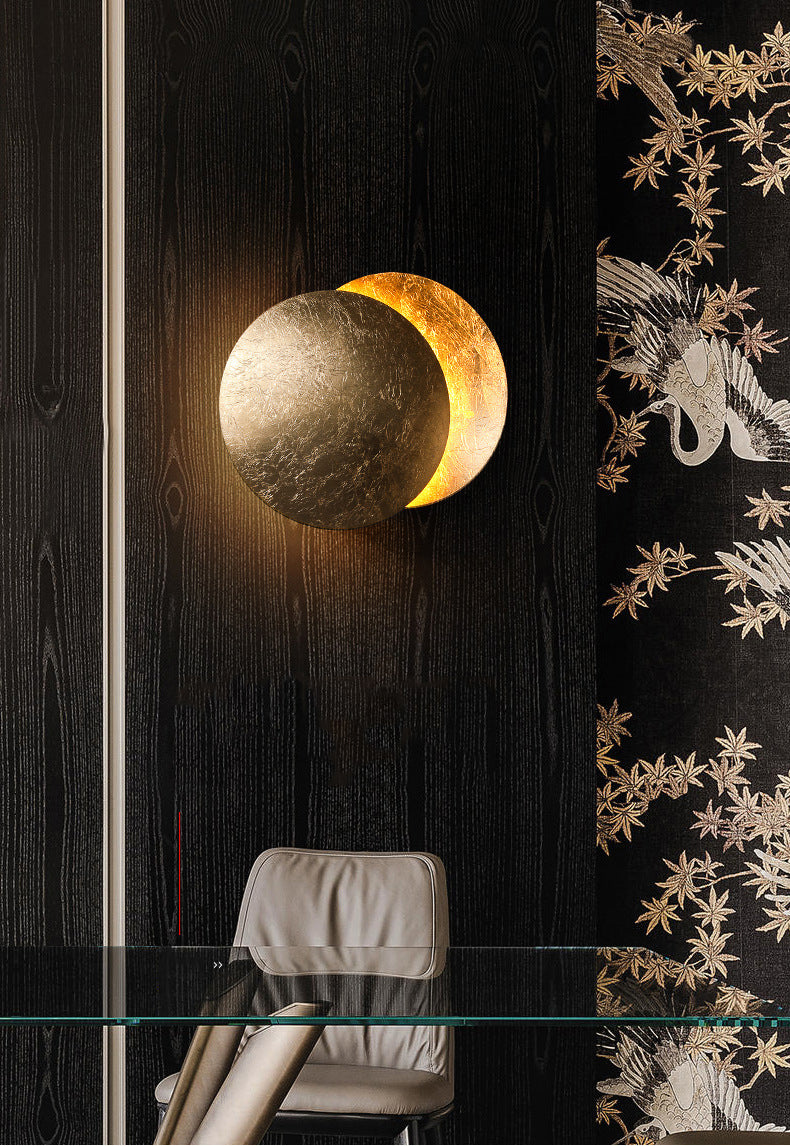 Goud ijzeren Luna wandlamp - 200MWL