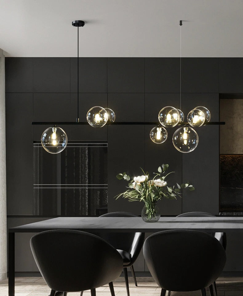 Moderne kroonluchter met heldere wereldbol - 1LCH2