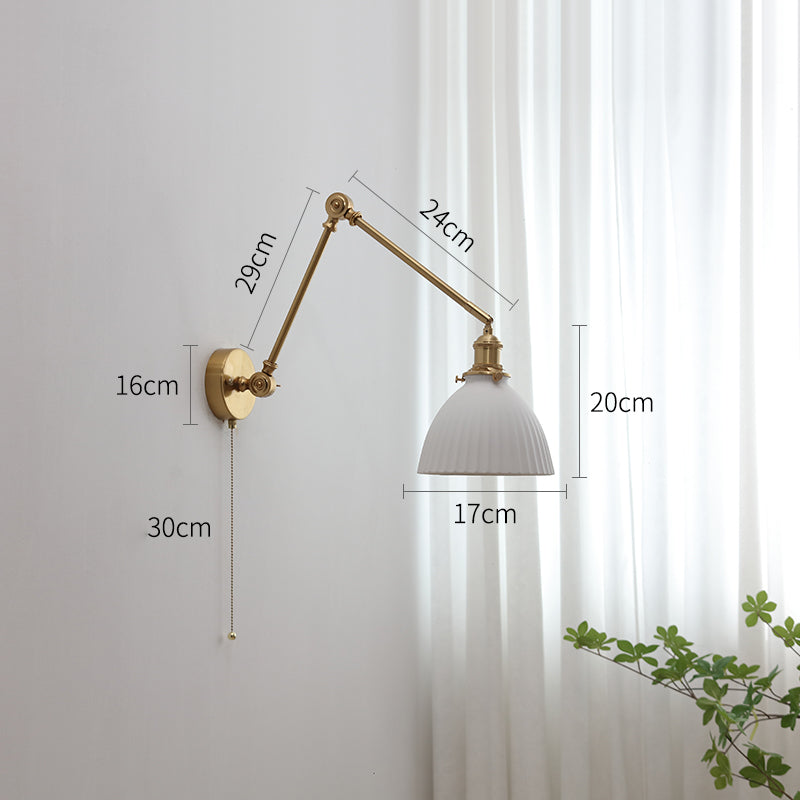 Witte keramische wandlamp - 206ST