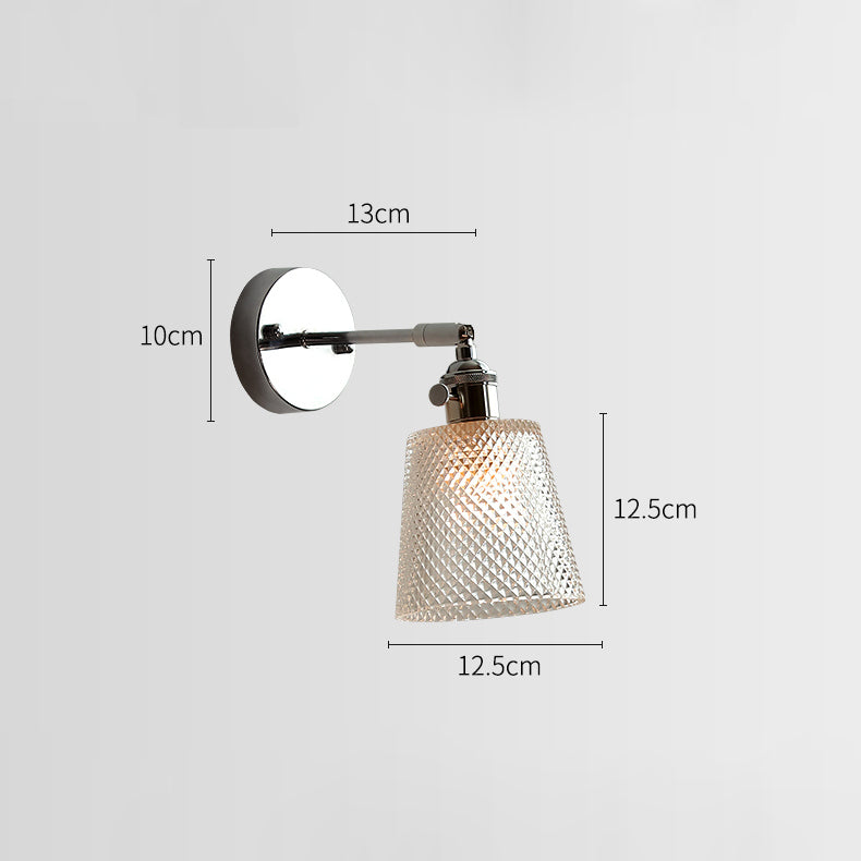 Glazen zilveren wandlamp - 208SST