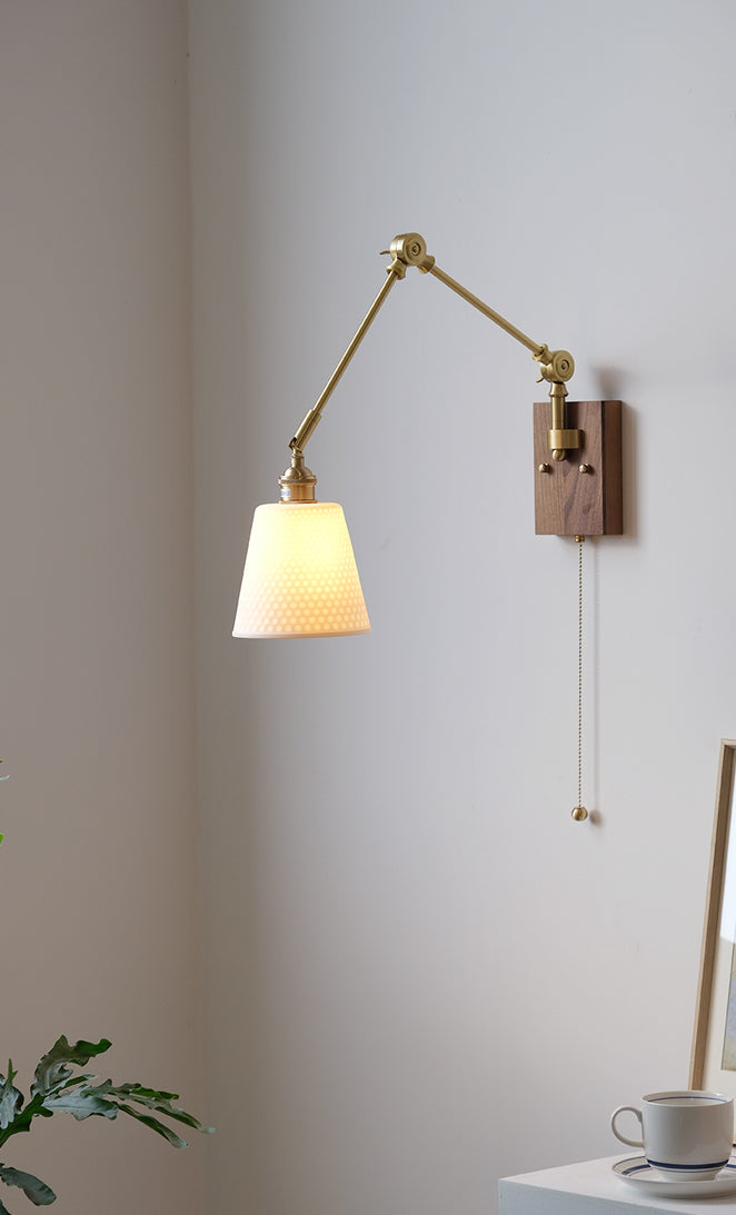 Hout Glas Keramiek Wandlamp - 122WL