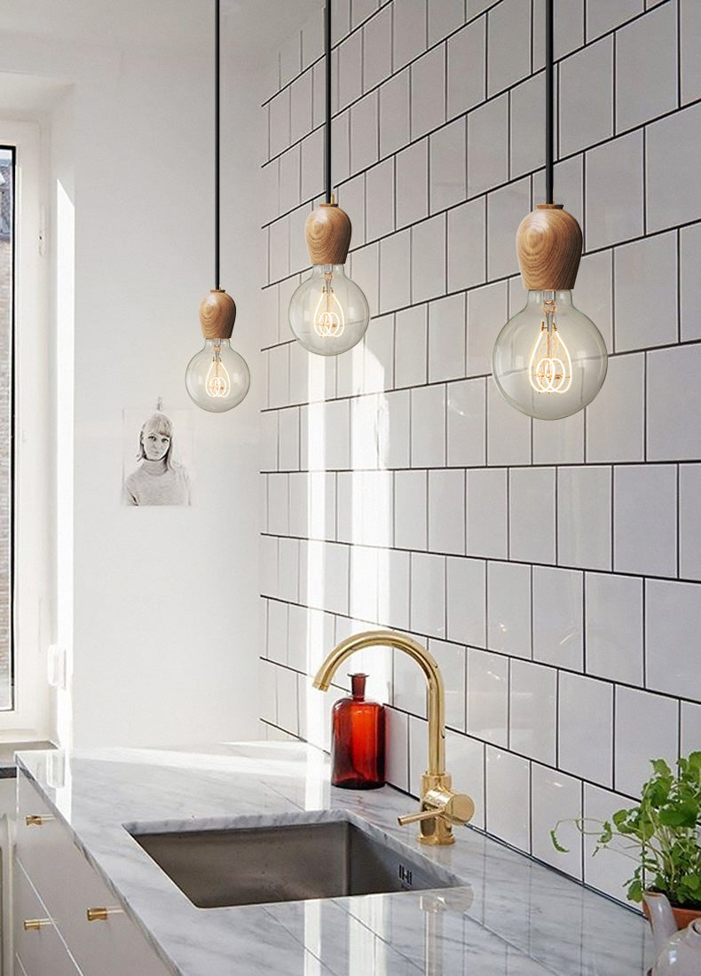 Walnoot Lamp Houten Hanglamp - 104WPL