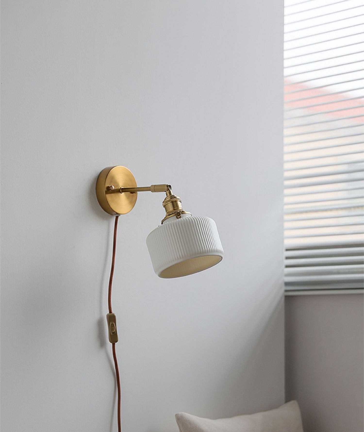 Keramisch glazen plug-in wandkandelaarlicht - 227GBWL