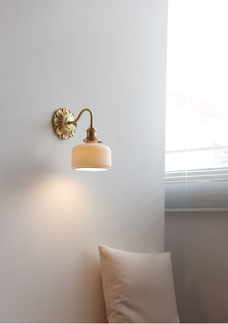 Brass Ceramic Wall Sconce - 118BP