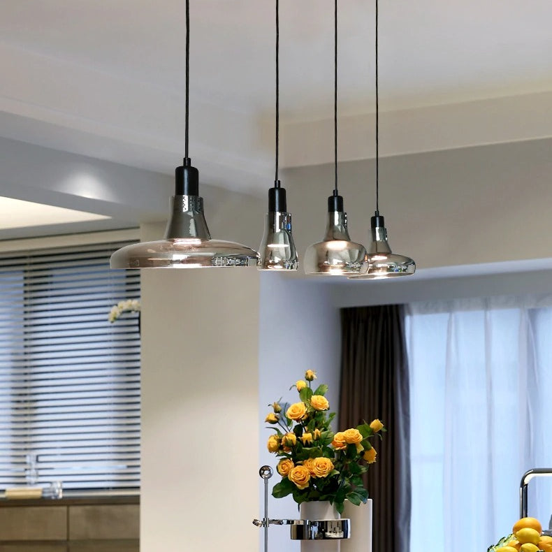 Hanglamp van zwart parelglas - 104PL