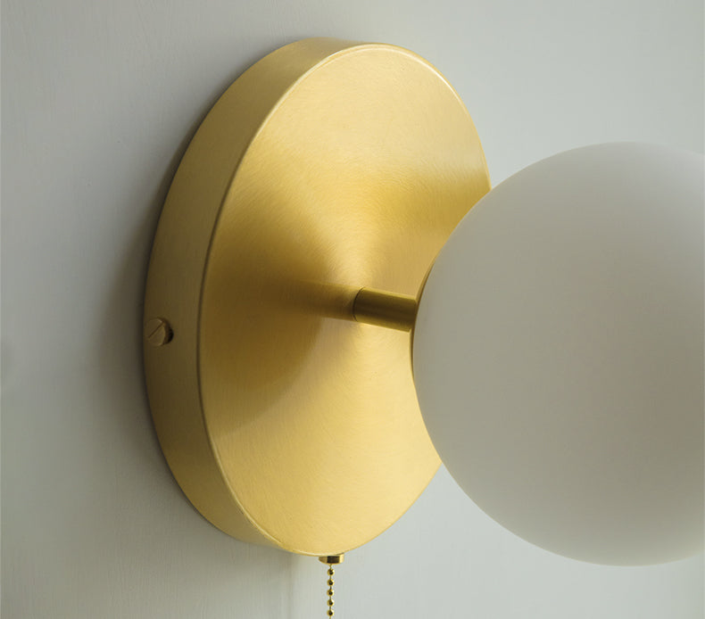 Matglazen bol wandkandelaarlamp - 228GBWL