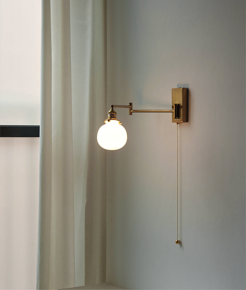Glazen zwenkarm wandlamp - 204SAL